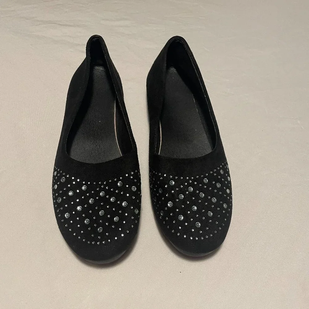 Black Rhinestone Flats - Picture 1 of 4